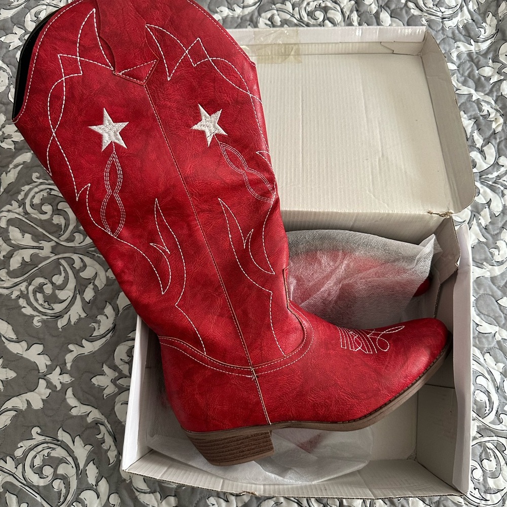 Red Western Cowboy Boots
